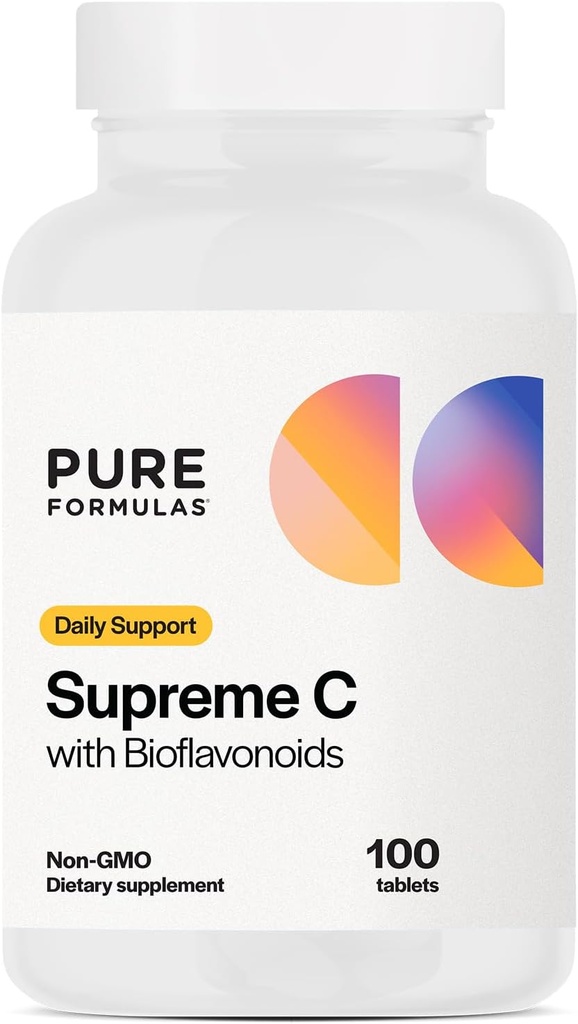 含有生物氟化物的纯Formulas 最高C - 100 片 → 1000 mg 维生素 C, Citrus Bioflavoids Complex, Rose HIPS → 免疫支持和抗氧化剂 → 无过敏剂 → |