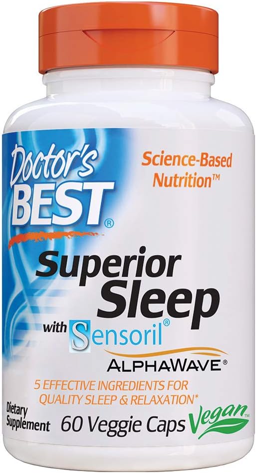 博士最佳高级睡眠与感官,公式包含 Ashwagandha, 5-HTP, L-Theanine & GABA, 60 Counter