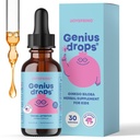 JoySpring Genius Drops for Kids 临床证明 重点补充 + 液体草药重点补充 与 Ginkgo Biloba 为 Kids (1 f z) 30 服务