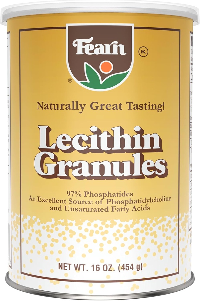 Fearn Natural Foods Soy Lecithin Granules – Fat Emulsifier with Essential Nutrients for Health, Improve Texture of Cakes, Breads & DIY Gummies, 16 Oz