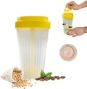MIUPO Stirring瓶、Stirring饮料的Duble Stir杯、SmallBlender摇摆瓶、可再使用的咖啡杯、混合咖啡、蛋白质摇摆、滑动、锻炼前补充品和饮料