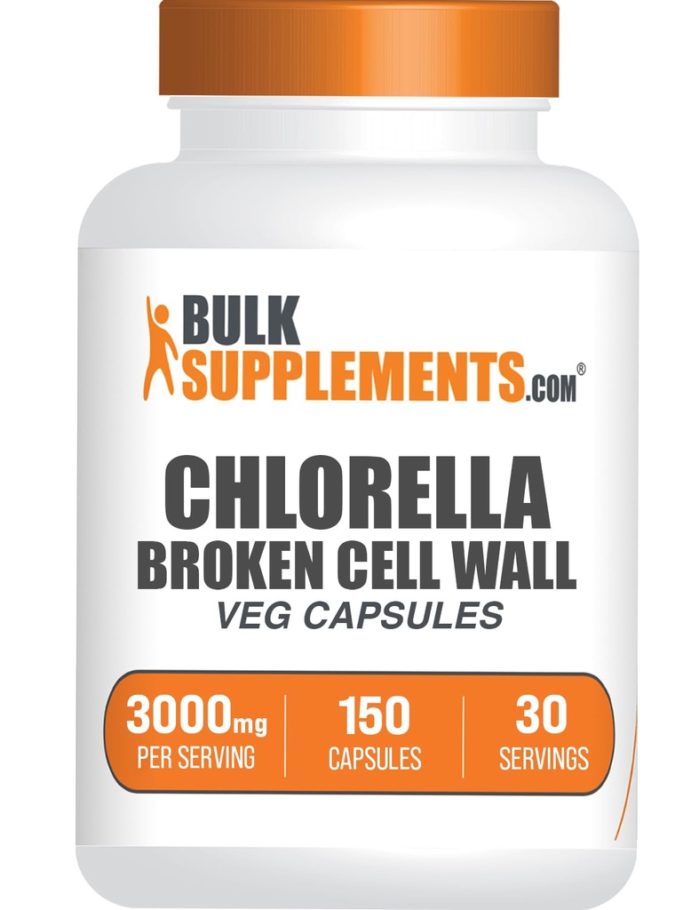 Bulk Assupports.com 氯草酰胺-破碎的细胞壁,氯草酰胺-Superfood Assupports, Vegan & Gluten Free, 5 Capsules per service, 150 counter (Pack of 1).