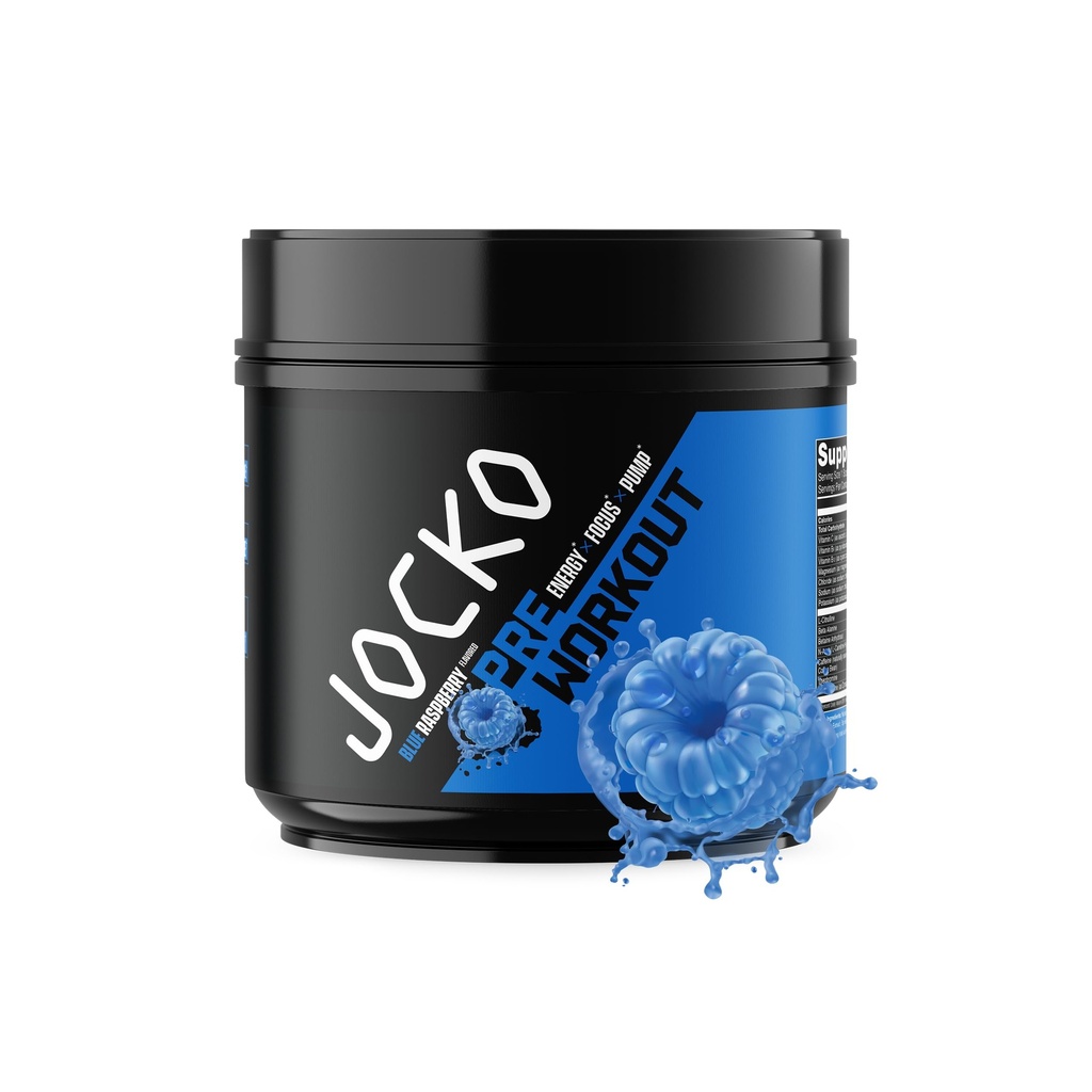 Jocko Fuel Ultimate Pre Workout Powder - 男女工作前能源粉饮 - 支持肌肉泵、能源、回收200mg咖啡因蓝树莓的高刺激无糖新品种混合剂