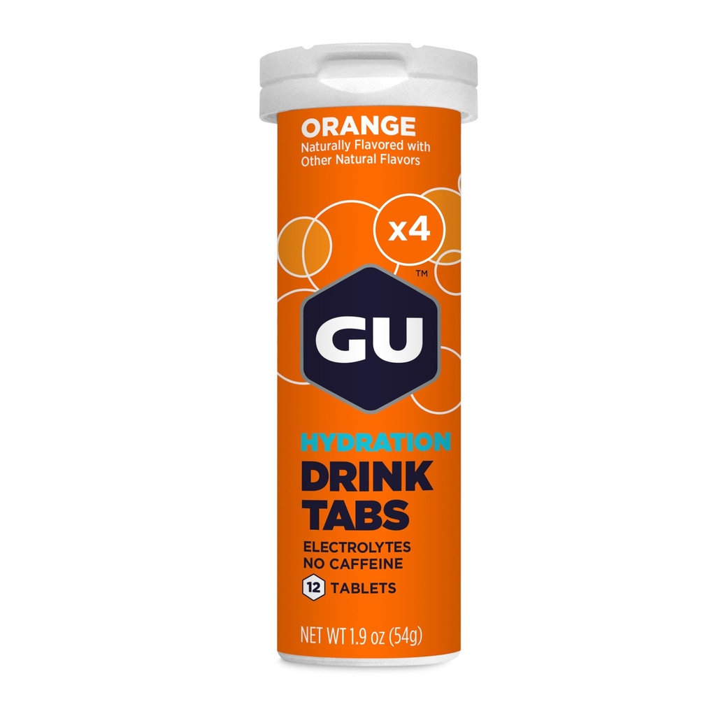 GU 能量水解 电解饮料 增强耐力 运动饮料用于跑步,自行车,Triathlon,4-Count(48 services),橙色