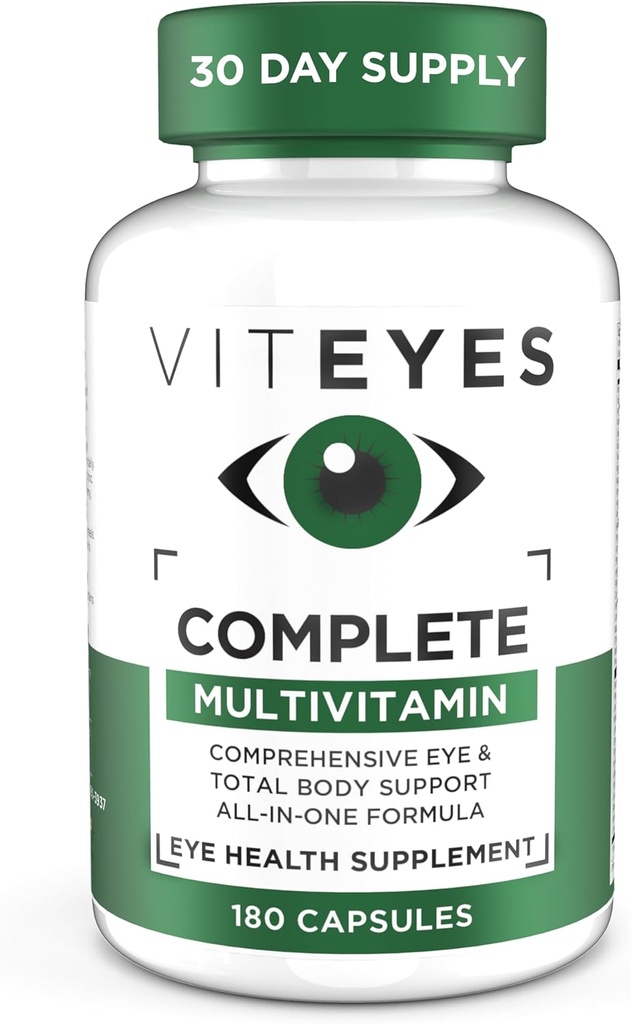 Viteyes 完整的眼部和全身健康 多维生素营养补充剂,180 capsules, White