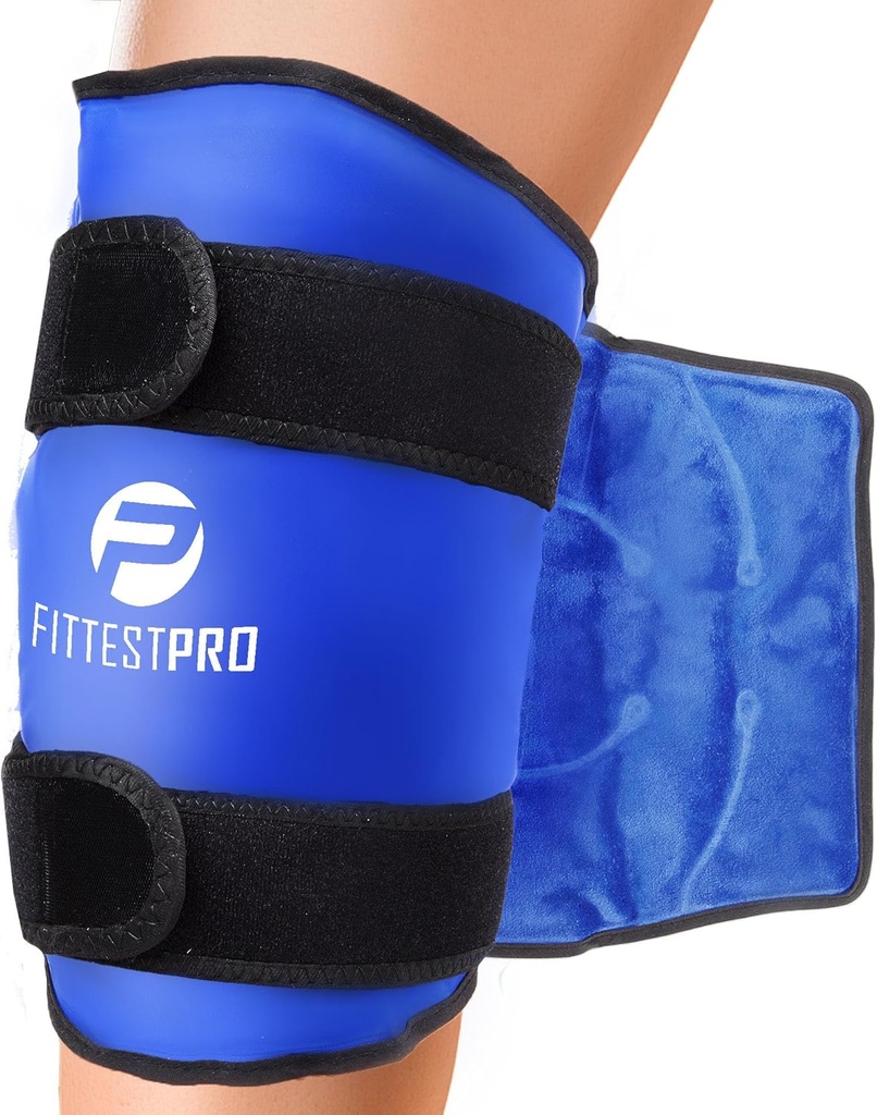 Fittest Pro Knee冰块包装,用于减轻疼痛、可重复使用的热冷疗法包装,用于疗养、康复、以及治疗关节炎、Meniscus眼泪和ACL