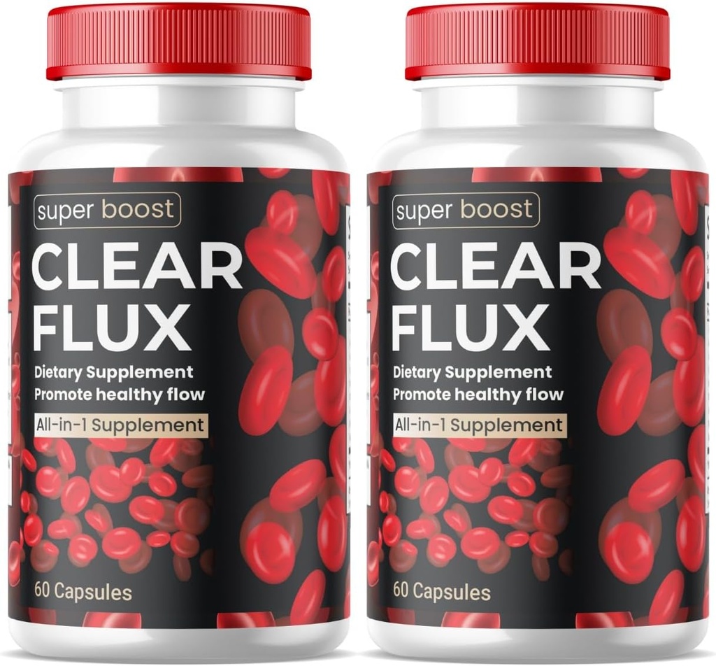 (2 Pack) 清流补充除毒清洁剂, Capsules 血船清洁剂支持高级公式, CleanFlux Capsules 最大强度 所有天然维生素健康(120 Capsules)
