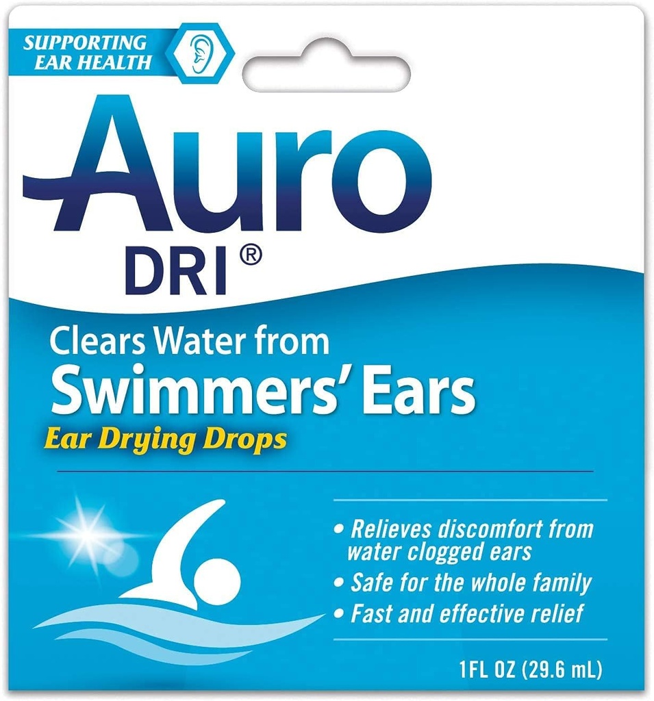 Auro-Dri Swimmer的耳液 每盒1 oz (10 Pack)