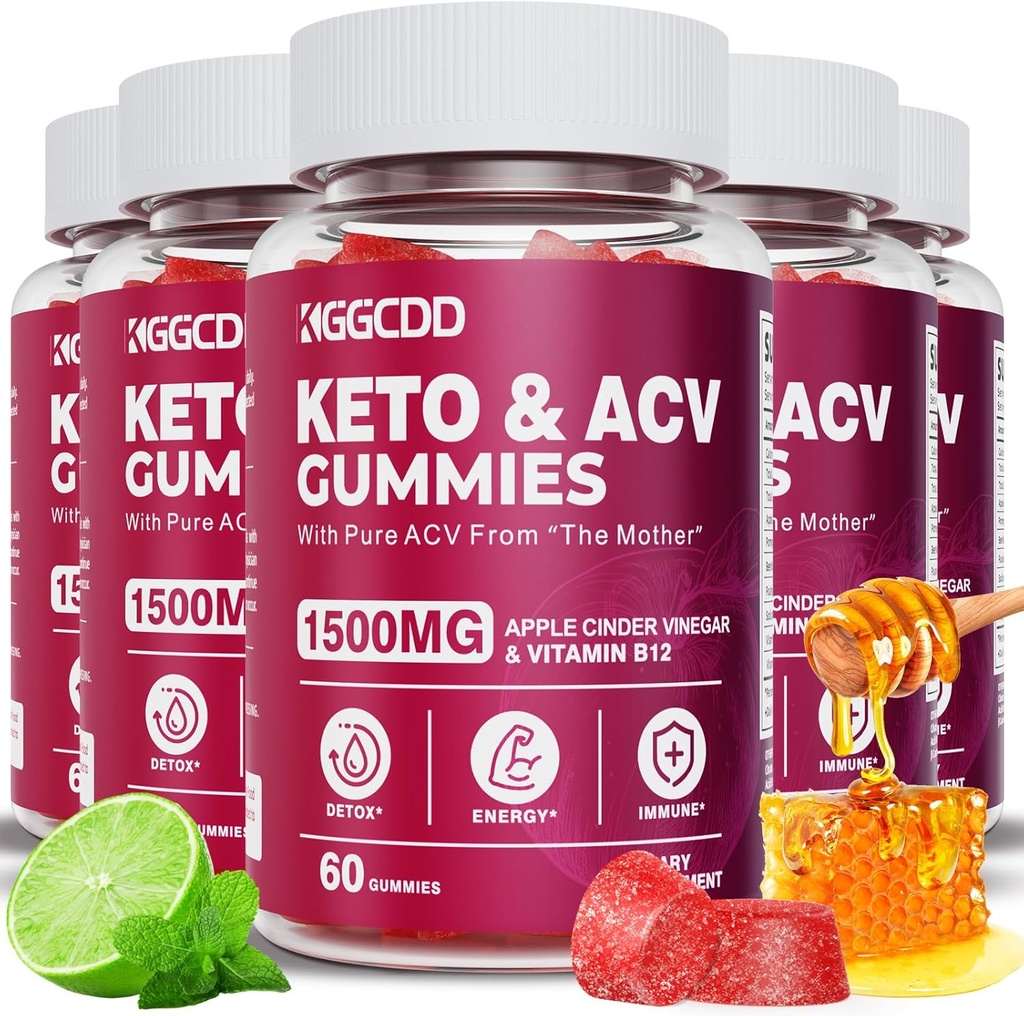 (5 Pack) Keto ACV Gummys Extreme 1500MG Keto Gummys 苹果苹果苹果苹果苹果苹果醋 配以石榴甜菜汁粉 B12 Vegan Non GMO 300 Gummys 配制.