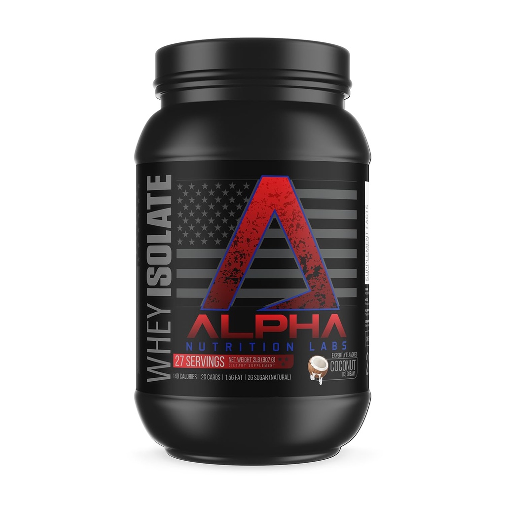 Whey Isolate 蛋白粉 - 椰子冰冻Flavor,28g 蛋白质,蛋白质源,低碳,经典特产