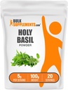 Bulk Assupports.com 圣巴西尔粉 - 圣巴西尔粉 - 圣巴西尔叶粉 - 图尔西圣巴西尔,Herbal & Gluten Free, 每架服务5g, 100g (3.5 oz) (Pack of 1)