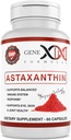 GENEX 12mg Astaxanthin Softgels (60 Capsules) 天然抗氧化剂用于眼、皮肤和联合健康与免疫支持 - Gluten Free, Non-GMO(60天供应)