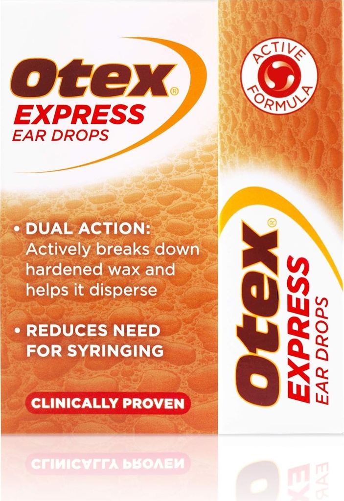 Otex Express Ear Drops for Hardened Ear Wax, 10ml 超快耳滴, 10ml