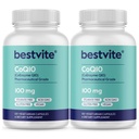 BESTVITE Coenzyme CoQ10 100mg(240个蔬菜卡普尔(2-Pack)) 天然发酵 - 无 Stearates - 无填充器 - Vegan - 非 GMO - Gluten Free