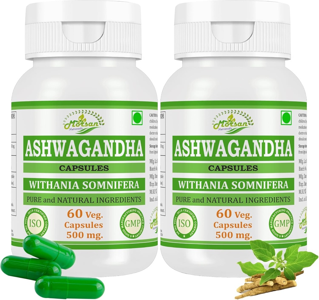 Ashwagandha (Withania Somnifera) 男子和女子卡普苏勒斯 | Ayurvedic 草药补充 | Ayurvedic 草药补充 | Ayurvedic 草药补充 | Ayurvedic 草药 | Ayurvedic 草药补充 | Ayurvedic 草药补充 | Ayurvedic | Ayurvedic | Ayurvigie 60 Veggie Capsules | Ahwagandha Root(2瓶60 Capsules)