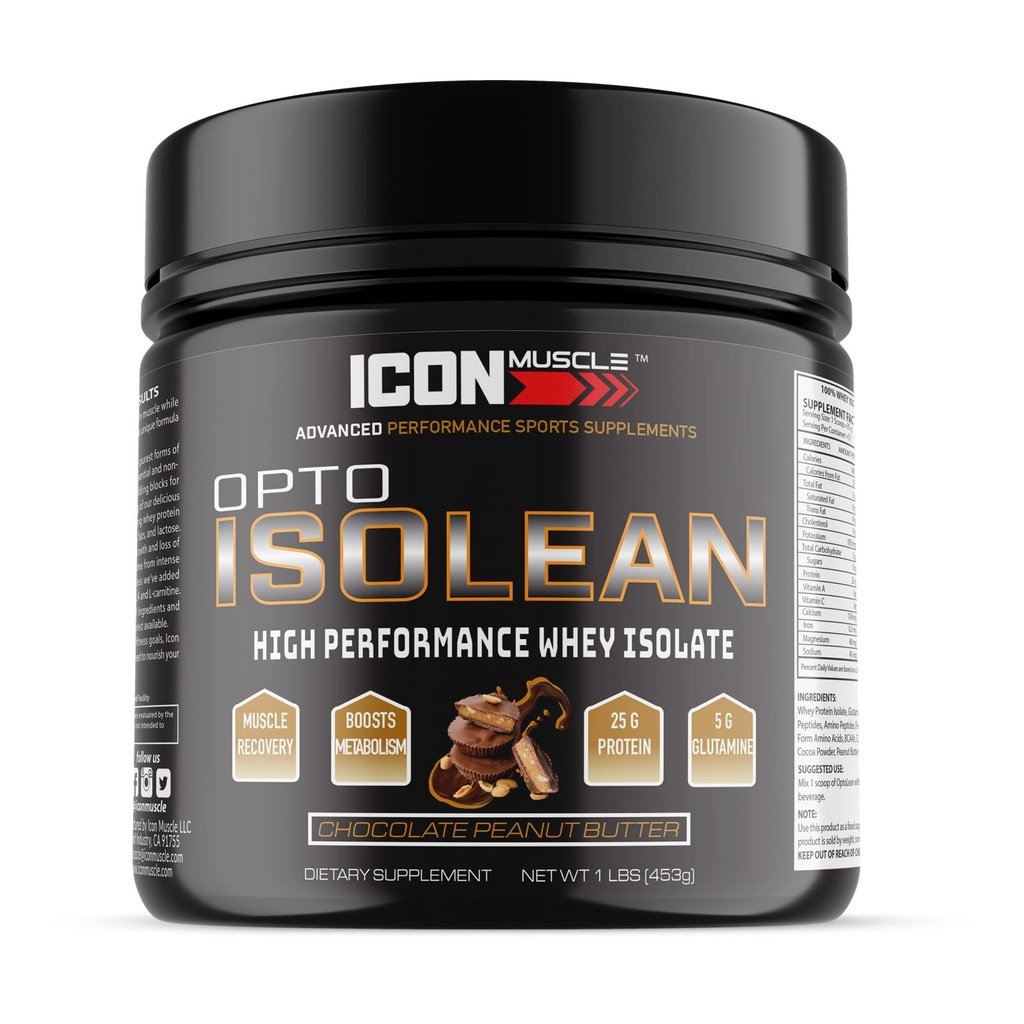 Isolean Whey蛋白蛋白孤立粉、香草、巧克力、草莓、饼干和奶油、盐焦糖、巧克力薄荷、巧克力花生酱,1英镑(巧克力花生酱)