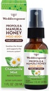 Wedderspoon Propolis and Manuka Honey Throat Spray, Chamomile & Mint, 1 Fl Oz (Pack of 1), Sore Throat Relief, 天然免疫支持