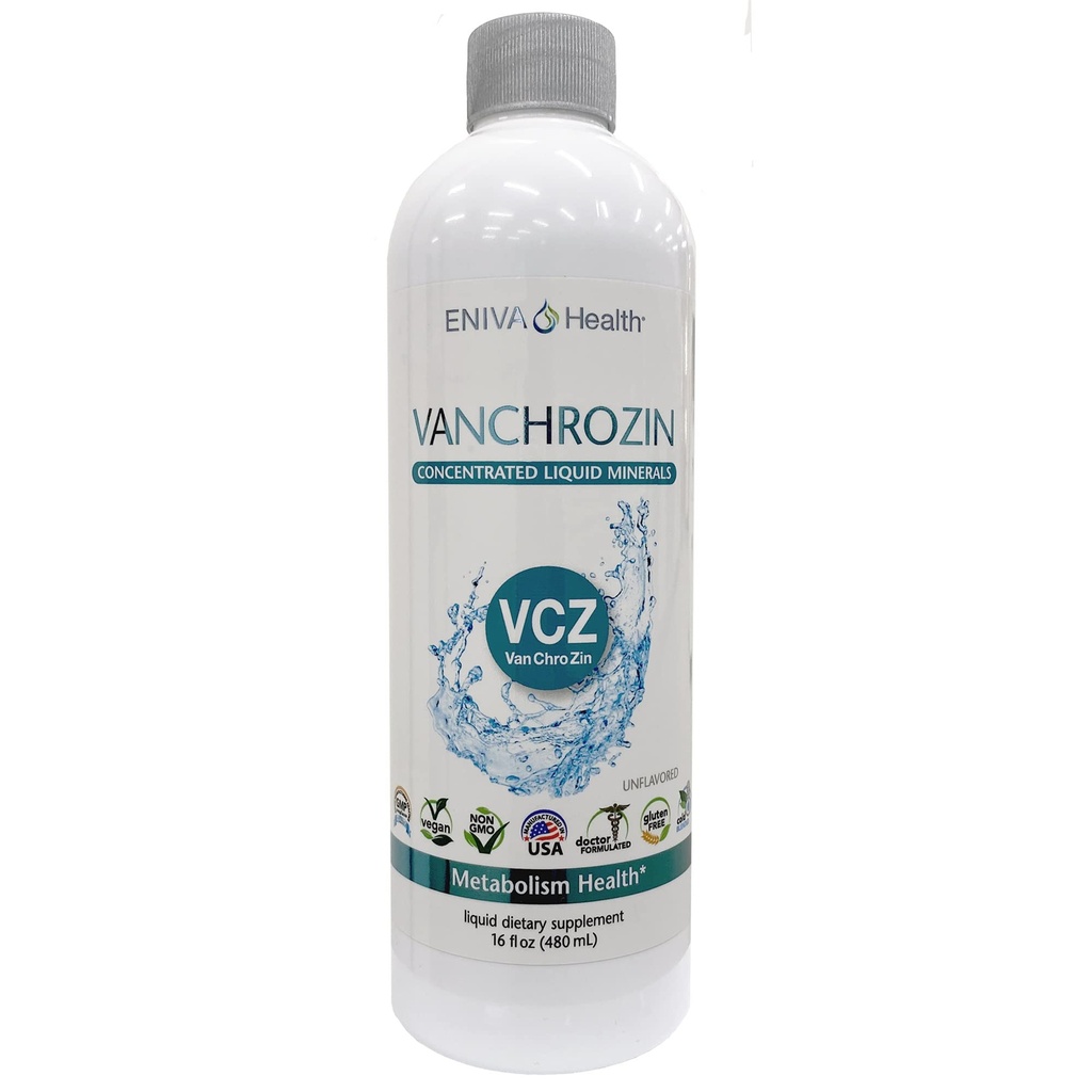 Eniva Health VANCHROZIN 液态离子矿物补充品, Vanadium, Chromium & Zinc, 糖尿病友好型, 16 Fl Oz, 96种服务