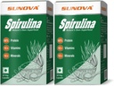 Spirulina Capsules – 自然的自有超级食物和营养补充品,Spirulina 供全体支持 60 Capsules (Pack of 2)