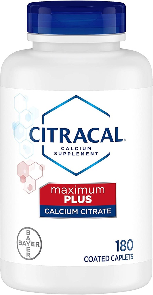 Citracal Calcium 配有维生素D的 Citracal Calcium 180 Caplets (Pack of 2) 配有维生素D的 Citracal Calcium 配有维生素D的 Citracal Caplets 180 Caplets (Pack of 2)