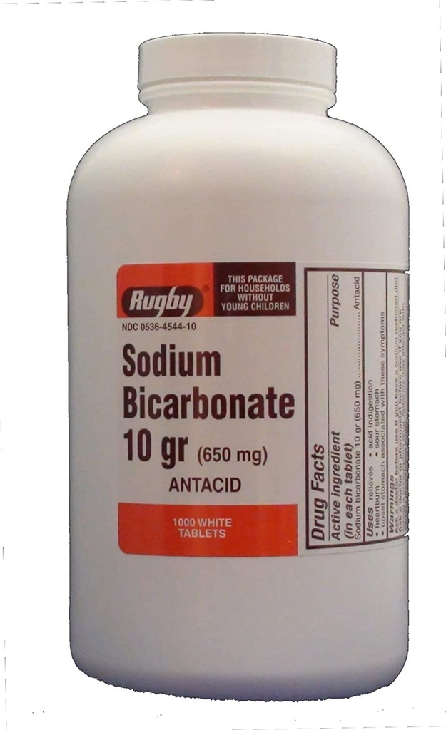 Rugby Sodium BICARB 10GR TAB SODIUM BICARBONATE-650 MG 白1000桌 刚果(金)305361047108桌