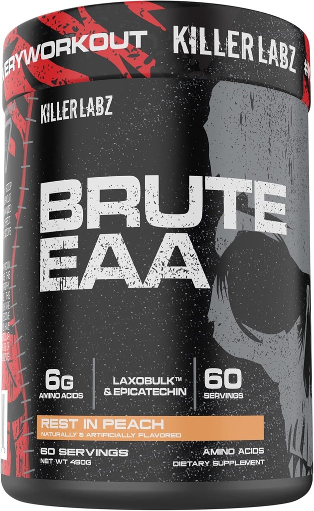 KILLER LABZ Brute EAA 分链和基本氨基酸 → 6g 的氨基酸,以加速恢复和精益物质增益 60 的功用(在桃源)