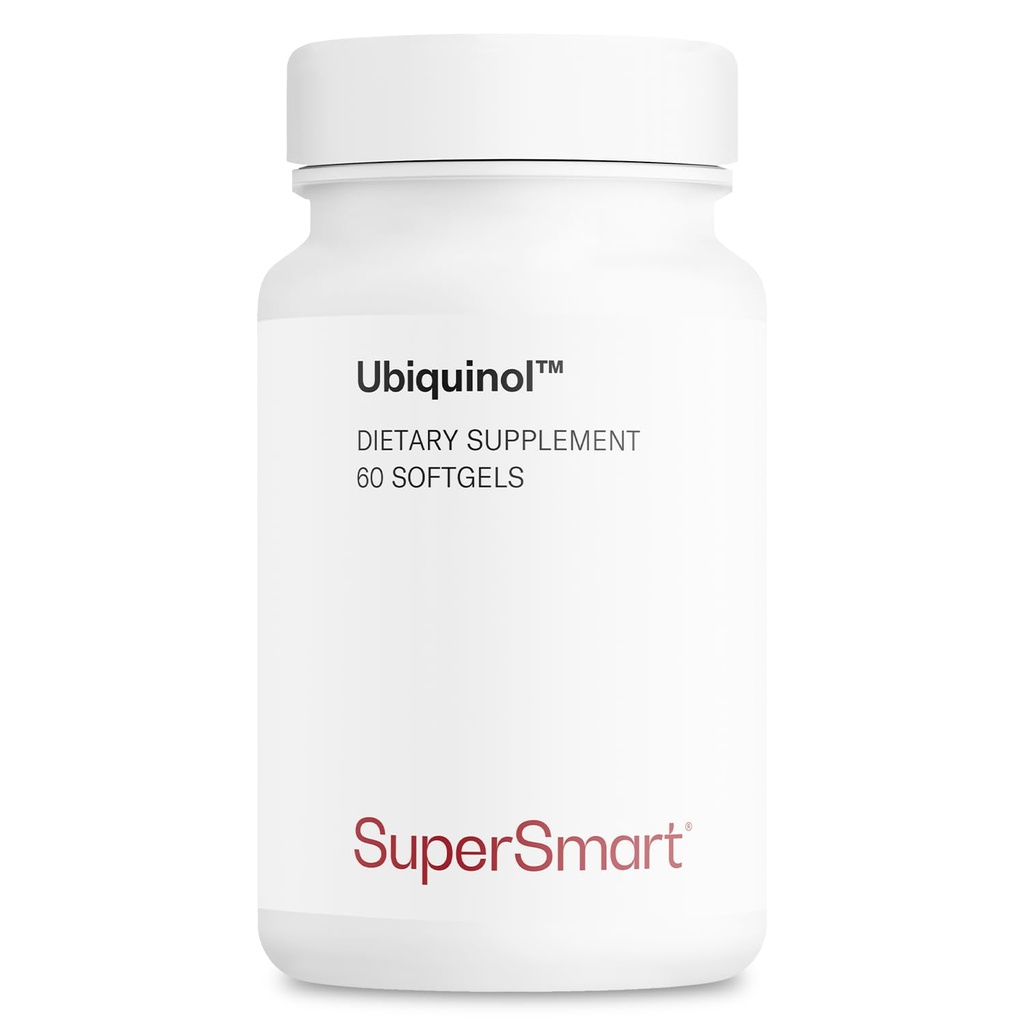 Supersmart Ubiquinol/日200mg(高度吸收) - 已获得专利的 Keneka CoQ10 补充 - 主动形式的Coenzyme Q10 → NO-GMO & Gluten Free - 60 Softgels
