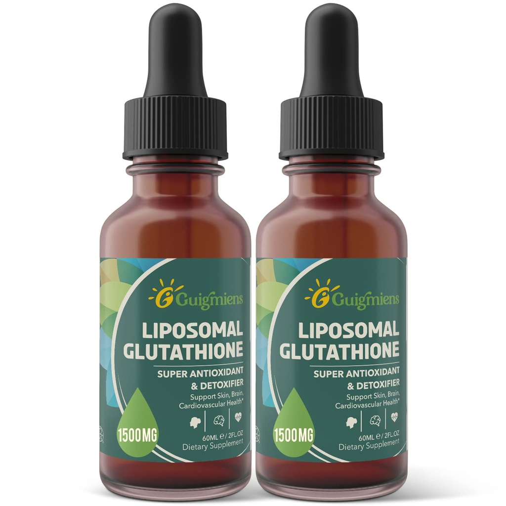 Liposomal Glutathione、高级吸收、液态Glutathione补充剂、强抗氧化剂、活体解毒剂、免疫增强剂、无豆类、非GMO、Vegan & Gluten Fre,4 f.oz,1500毫克