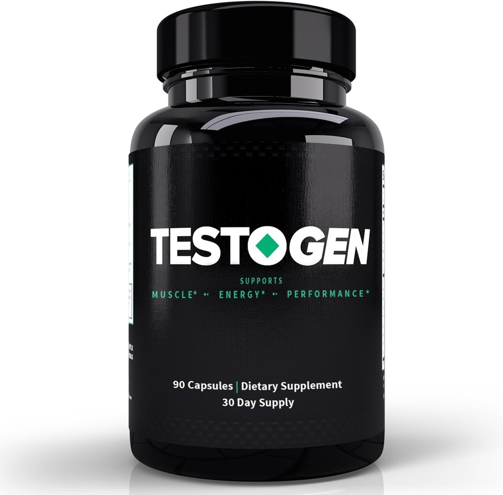 男子TestoGen助推器 -- -- 天然男性生命力补充剂,以对抗低能量水平,对抗肥胖,支持体重控制,肌肉生长和聚焦 -- -- 3个月供应