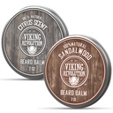 维京革命 Citrus and Sandalwood Beard Balm - 与Argan Oil的奶油,与Jojoba Oil的柔软剂,与Beswax的摩擦剂 - 与Mango Butter的男子蜡(2oz,2 Pack)