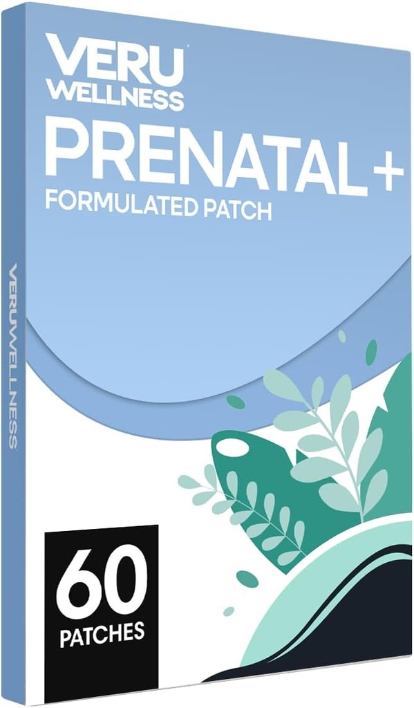 维鲁健康产前附加日报 - 必需的多产前Folate,钙,镁 - 自粘补丁(60补丁)