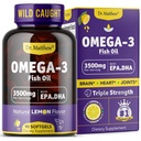 Omega-3 Fish Oil, 3500 mg, High EPA & DHA – 无鱼味,容易吞,Burpless,自然柠檬 – 支持心,脑和联合健康 – 90 Softgels – Wild Caught.
