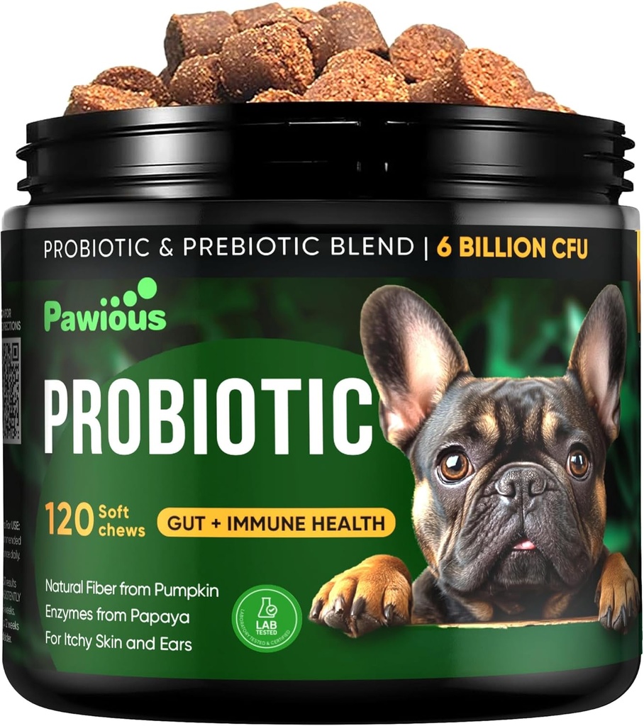 狗的抗生素 - 消化酶 Gut Flora,消化酶健康,免疫系统 - 腹泻支持,Itchy皮肤,过敏反应 - 南瓜,Flaxseed Meal,Papaya Powder - 狗的抗生素