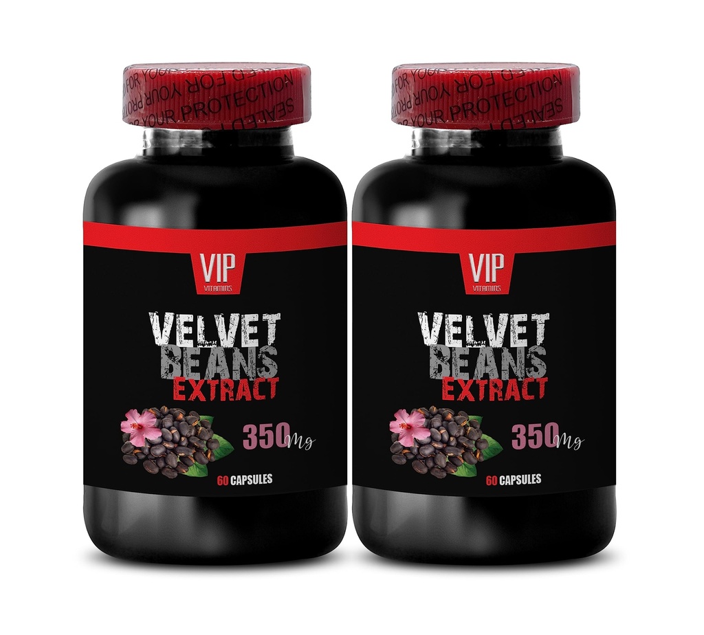 mucuna pruriens Extract - Velvet Beans - Supplement for Deep and Rejuvenating Relaxation, Mucuna Pruriens, Physical Performance Booster, Focus and Clarity Supplement, Stress Relief, 2 Bot, 120 Caps