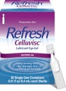 刷新 Celluvisc 润滑油眼 Gel 干眼,防腐无阻滴,0.01 Fl Oz 单用途容器,30个计数器