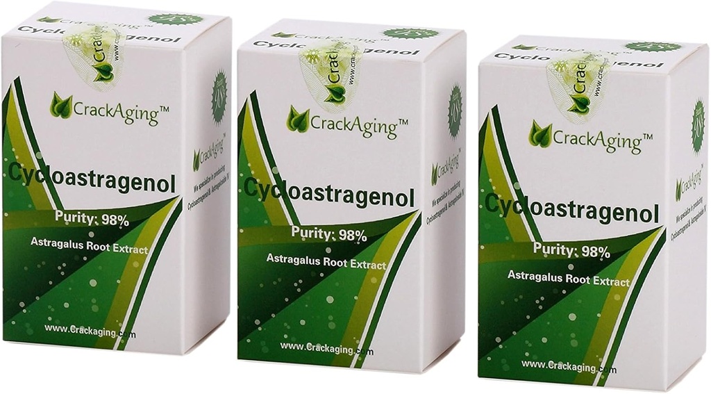 超吸附性Cycloastragenol 98% Telomere → 细胞生命力补充 → DNA和免疫支持(10mg/cap,30cap/bottle,3瓶90盖)