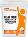 Bulk Assupports.com 山羊牛奶Whey蛋白集中粉 - 山羊Whey蛋白粉,无味和Gluten Free,每服30g,100g(3.5 oz)(包1)