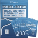 TheraICE Lidocaine Patches Plus Menthol — 最大强度热量和ICY冷缓解后背、颈部和肩部疼痛 — 4% Lidocaine + 1% Menthol, 大尺寸(7个计)
