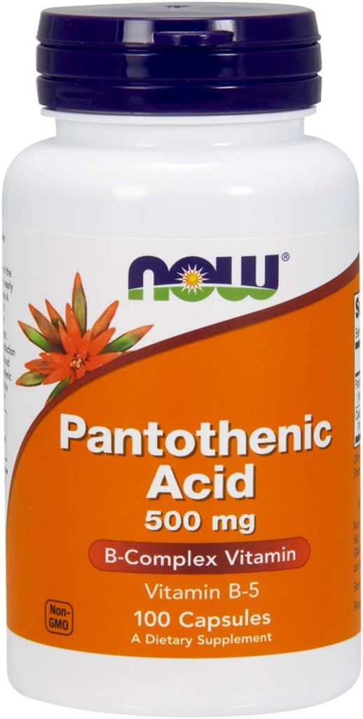 现在食品 泛神酸500mg,100 capsules (Pack of 2)