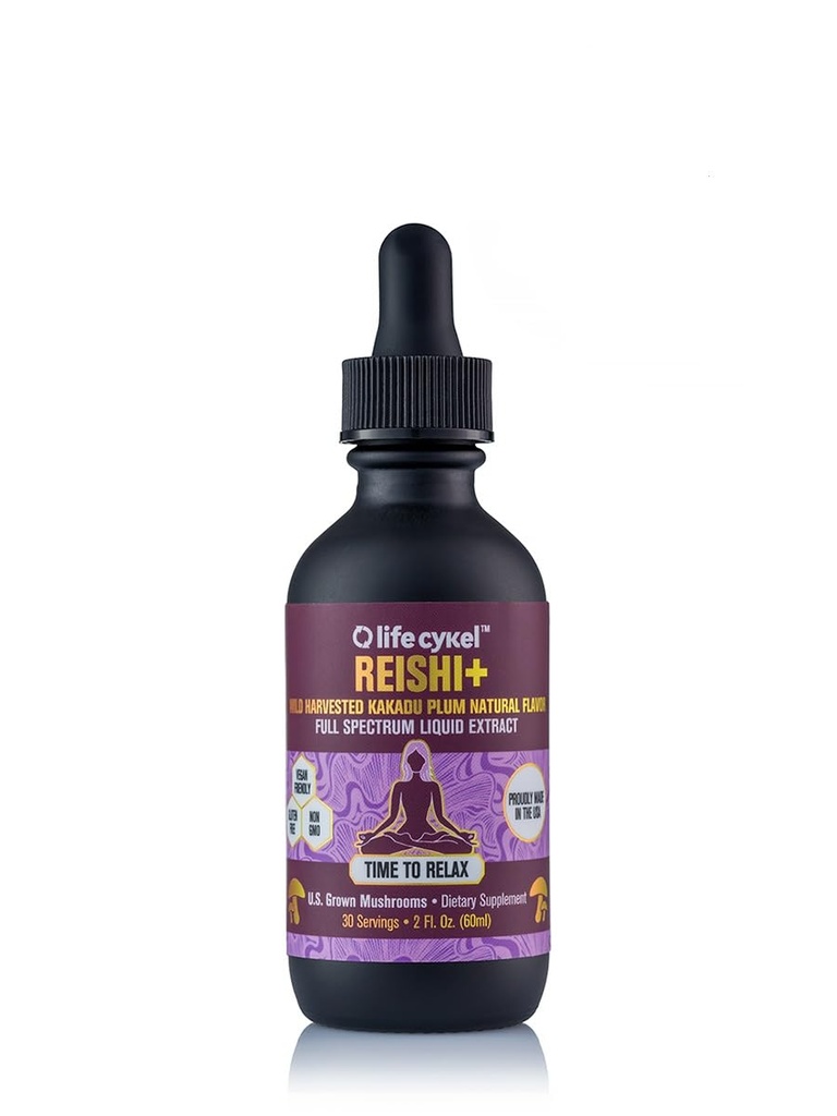 生活 Cykel - Reishi蘑菇提取器 w/Kakadu Plum - Adapology for Sleep Help, Relaxation & Cellular Support - 100%有机蘑菇,抗氧化剂维生素C, 2oz(包装May Vary)