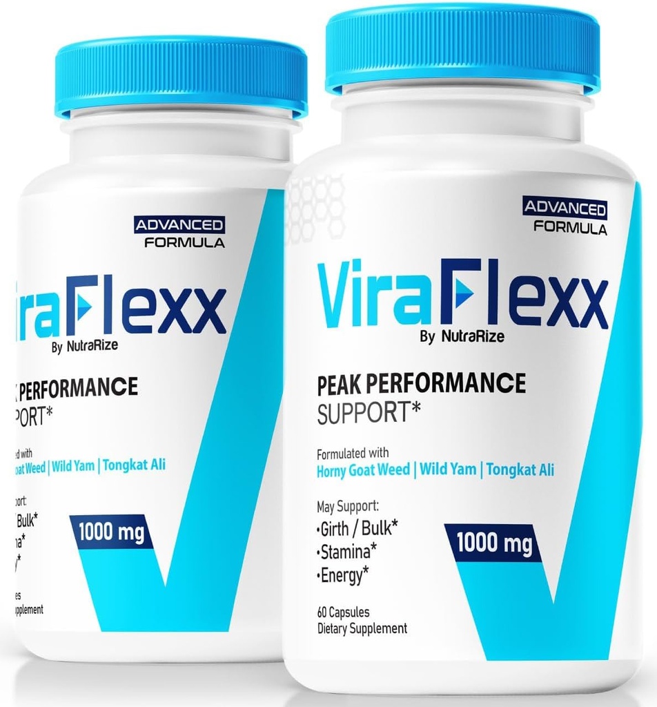 (2 Pack) ViraFlexx for Men, Pro Capsules, 雄性性能支持500mg, 支持整体健康的所有自然饮食补充,审查(120 Capsules)