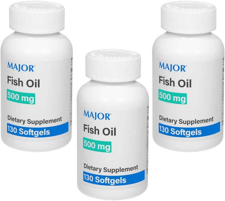 大型鱼油500mg软胶 -- -- Omega-3鱼油补充剂 -- -- 膳食补充剂 -- -- 130计(3包)
