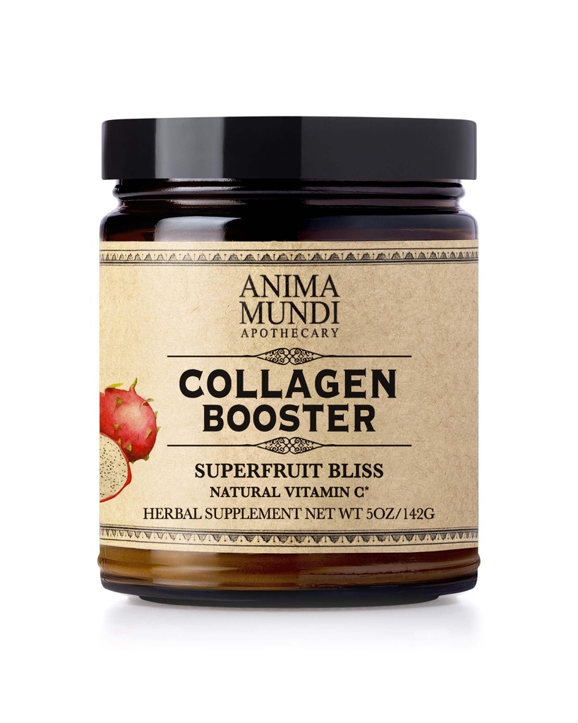 Anima Mundi Apothecary Vegan Collagen 助推粉,超级果汁Bliss - 皮肤,头发和钉子的美容补充剂 - Collagen 支持光滑皮肤的粉末 - 易饮混合剂(5oz)