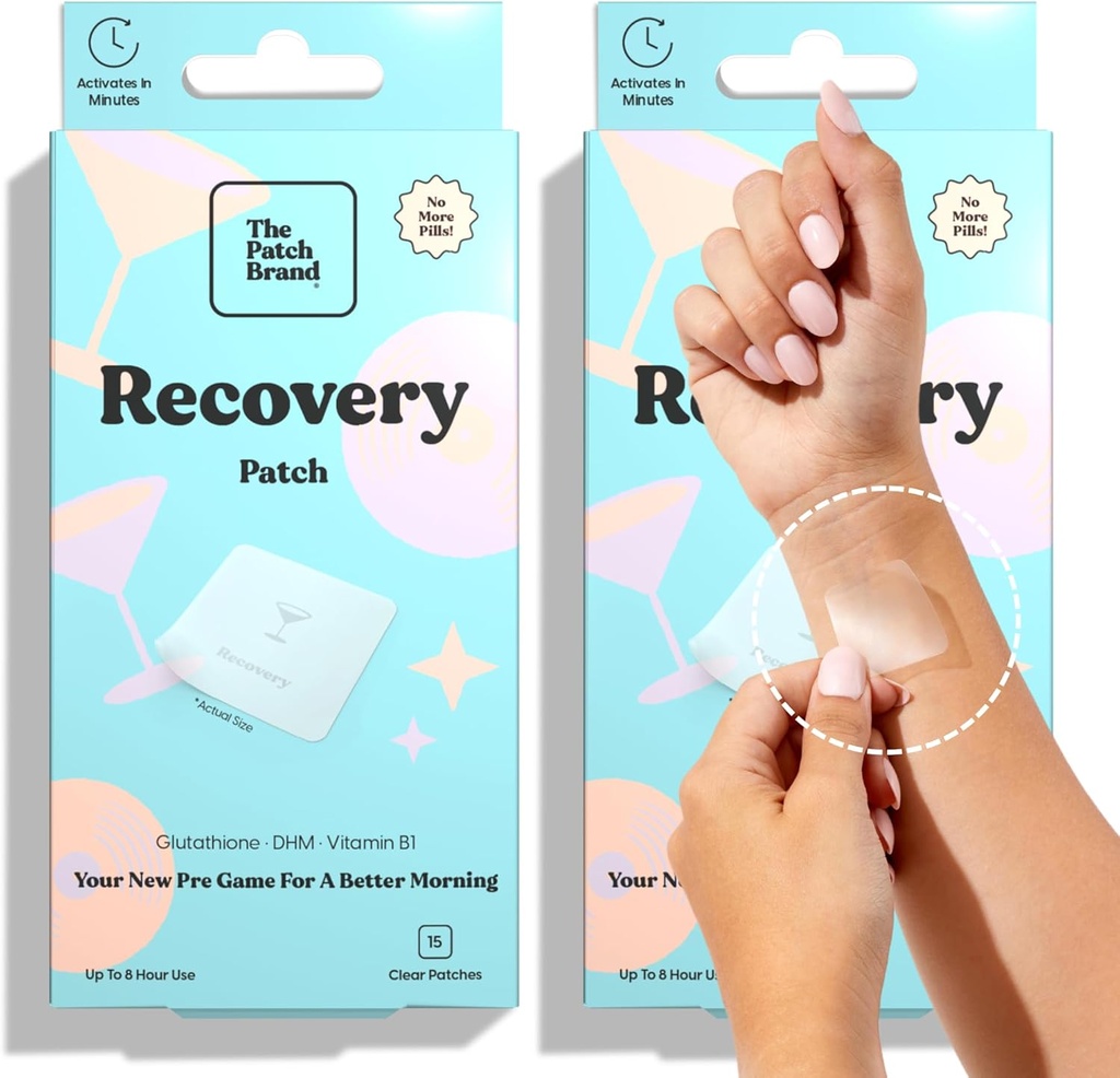 Patch Brand Recovery Patches QQ 支持与维生素B1, DHM, Glutathione QQ 党和旅行必须拥有 QQ 长存的耐水补丁