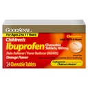GoodSense Children's Ibuprofen Chewwable Tables, 100 mg, 24 mg, 24 Count, Pain Reliever and Fever Recepter (NSAID), 暂时减少发烧和轻伤及疼痛
