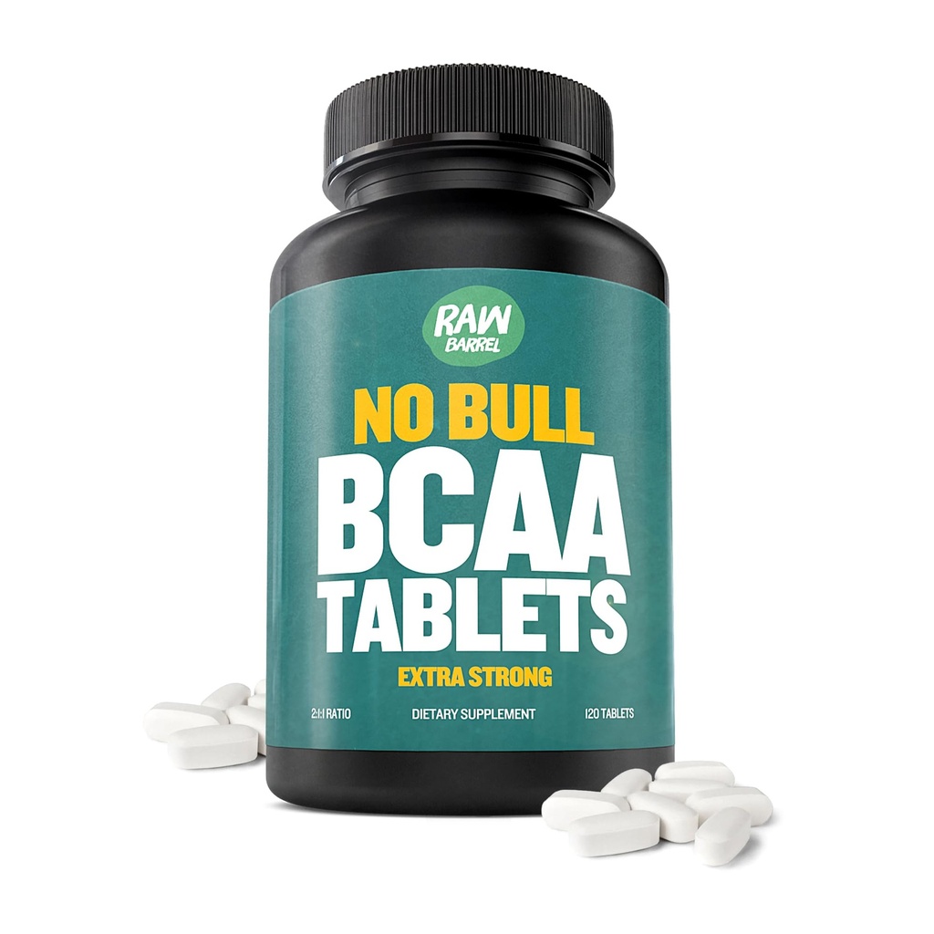 BCAA片1000 mg - 肌肉恢复和能量分支链氨酸补充剂 - 男女工作前或工作后BCAAs - 120 Pills - 天然,纯, GMO Free