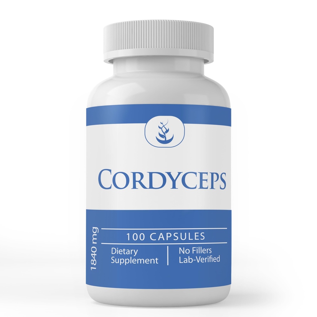 纯原始成份 Cordyceps, (100 Capsules) 永远纯净, 不添加或填充器, 实验室验证