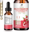Glucosamine Chondroitin MSM 液滴-w/Turmeric Boswellia Quercetin Bromelain-Vegan, 反氧化剂支持后置,膝盖,手-联合支持补充支持健康关节,移动和卡蒂拉奇
