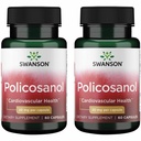 Swanson Policosanol - 补充帮助支持心血管健康 - 所有天然公式辅助 良好的心脏健康与功能 - 帮助保持健康胆固醇水平(60卡普尔,每卡20毫克) 2 Pack