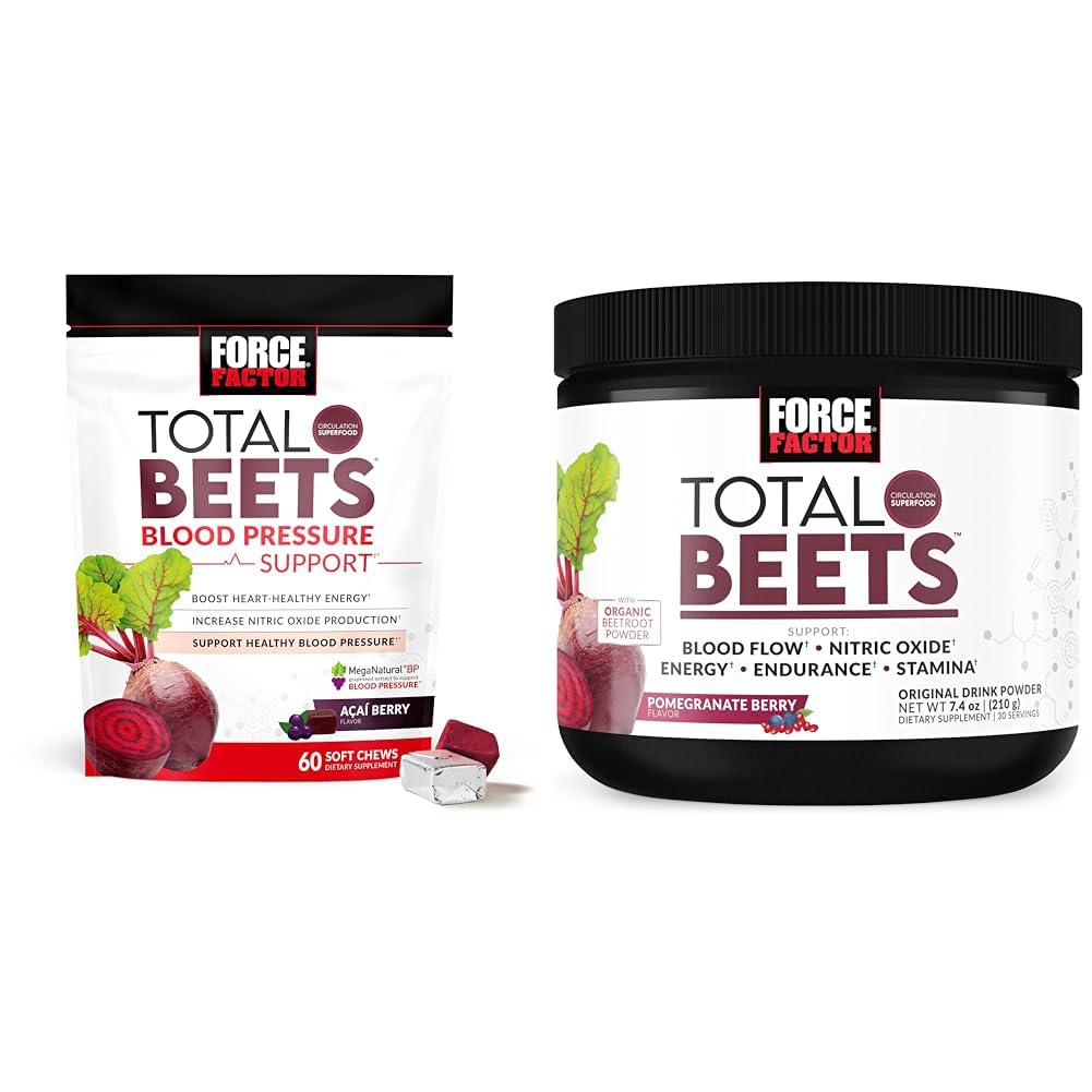 强制因数 : Beets 血压支持补充 : Beet Powder 和 Total Beets : 饮用 Mix 超级食品 : Nitrates 支持流通